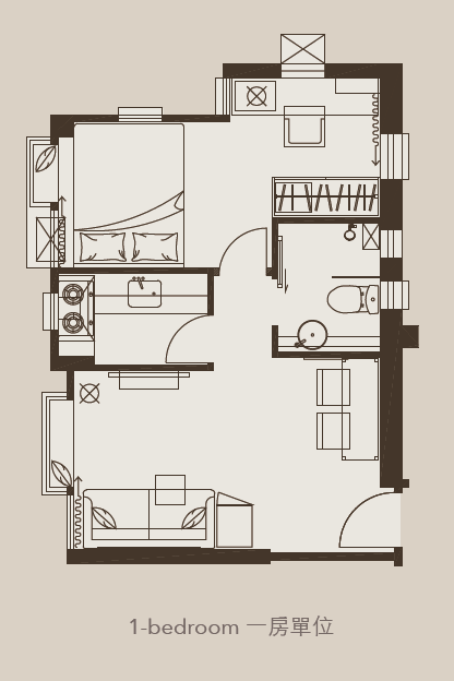 如心酒店集團  灣仔薈賢居  服務式住宅 套房 平面圖